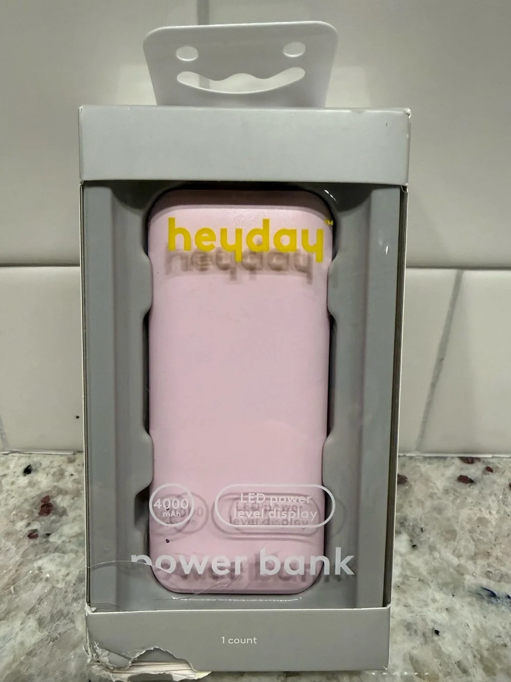 Heyday Pink Portable Power Bank - 4000mAh NIB
